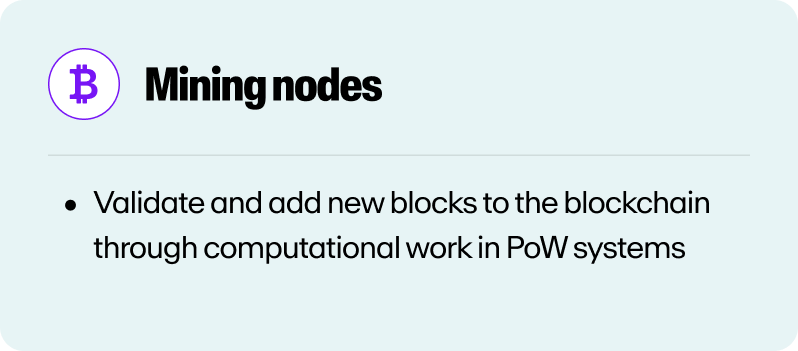 Definition of a mining node